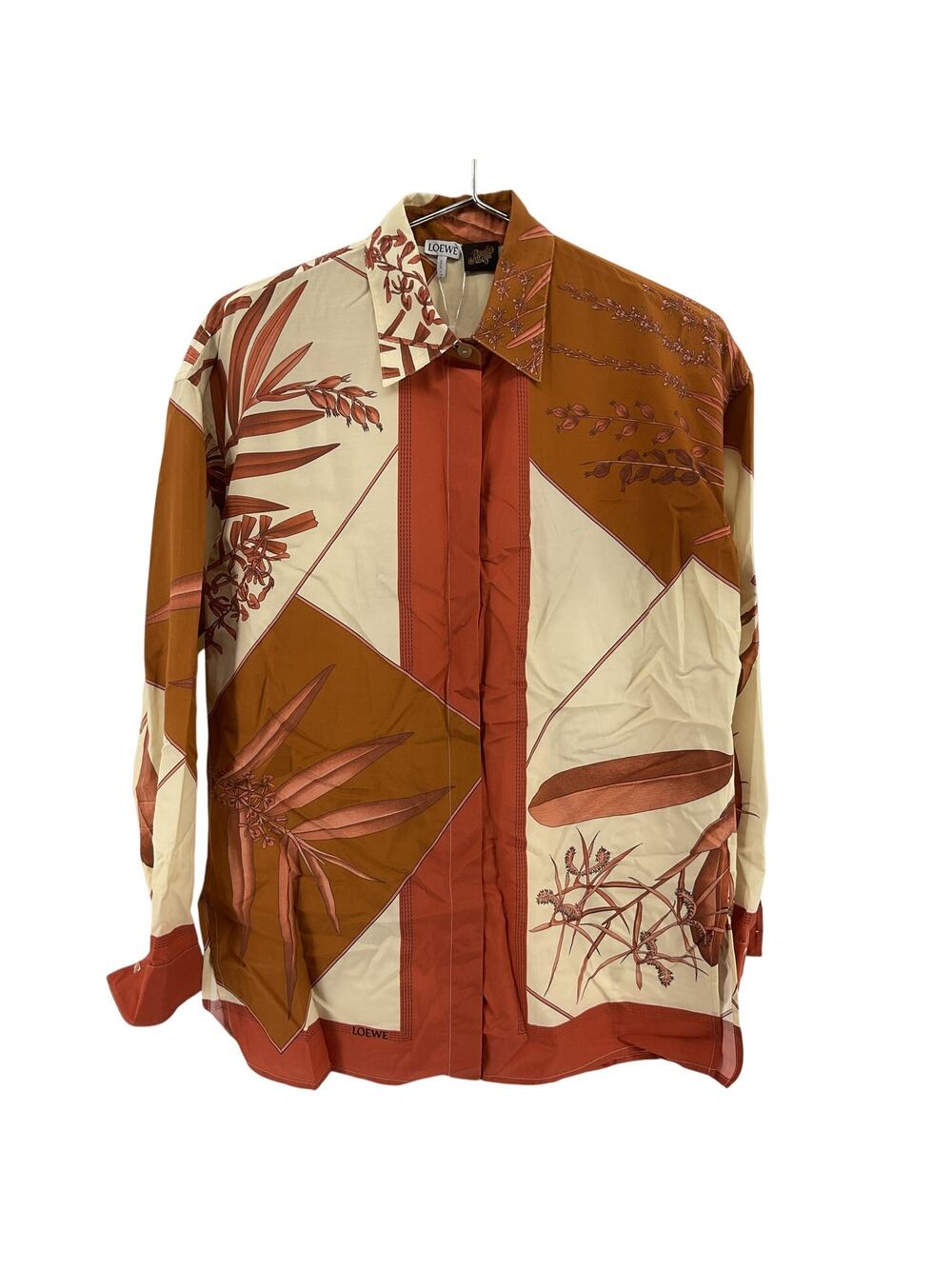 Loewe Printed Orange Botanical Panel Shirt Size FR 36 / US 4